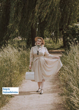 Load image into Gallery viewer, Kathy Dress in linen cream - Shop women style vintage, Audrey Hepburn jackets online -Christine
