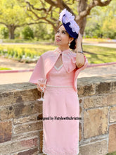 Load image into Gallery viewer, Susana dress in pink matching cape
