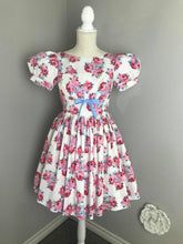 Load image into Gallery viewer, Bella Dress in Rose blooms cotton - Shop women style vintage, Audrey Hepburn jackets online -Christine
