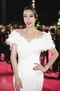 Melody Gown in white - Shop women style vintage, Audrey Hepburn jackets online -Christine