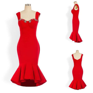 Rosa dress in red - Shop women style vintage, Audrey Hepburn jackets online -Christine