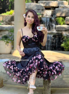 Natalia dress cherry flowers