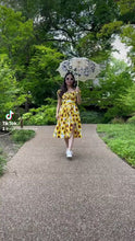 Load and play video in Gallery viewer, Suri Dress in Sunflowers Print

