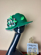 Load image into Gallery viewer, Romantic Cloche green hat matching coat
