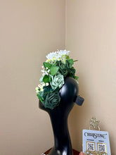 Load image into Gallery viewer, Green rose headpiece
