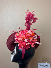 Load image into Gallery viewer, Red Pink statement hat
