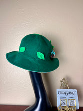 Load image into Gallery viewer, Romantic Cloche green hat matching coat
