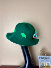 Load image into Gallery viewer, Romantic Cloche green hat matching coat
