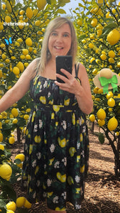 Lana Dress in lemon print