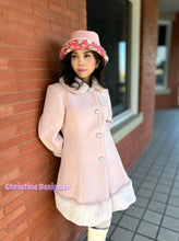 Load image into Gallery viewer, Princess coat in dusty pink fur collar
