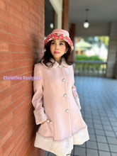 Load image into Gallery viewer, Princess coat in dusty pink fur collar
