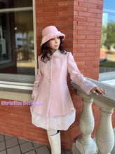 Load image into Gallery viewer, Princess coat in dusty pink fur collar
