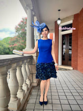 Load image into Gallery viewer, Jiji dress in Royal blue feather
