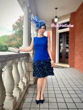 Load image into Gallery viewer, Jiji dress in Royal blue feather
