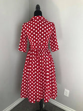 Load image into Gallery viewer, Kathy Dress in Red White Polka Dots - Shop women style vintage, Audrey Hepburn jackets online -Christine
