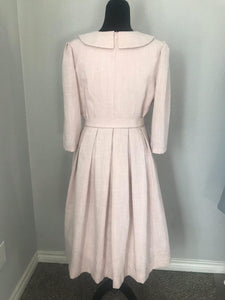 Kennedy Dress in Linen sand pink