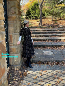 Meghan Dress in Tweed plaid patterns size S - Shop women style vintage, Audrey Hepburn jackets online -Christine