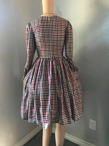 Loren Dress in Autumn Plaid Checkered size S - Shop women style vintage, Audrey Hepburn jackets online -Christine