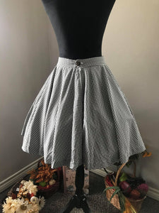 Lolita skirt Black Checkered Gingham XS, S, M - Shop women style vintage, Audrey Hepburn jackets online -Christine