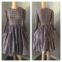 Load image into Gallery viewer, Loren Dress in Autumn Plaid Checkered - Shop women style vintage, Audrey Hepburn jackets online -Christine

