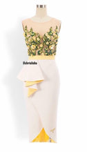 Load image into Gallery viewer, Eva dress in White Embroidered and Beads
