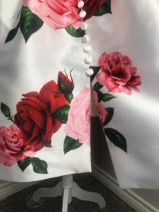 Diana Dress in Roses Taffeta - Shop women style vintage, Audrey Hepburn jackets online -Christine