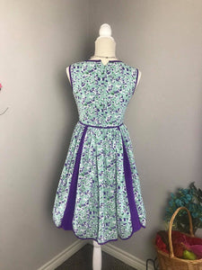 Lobell Dress in Bloom flower silk cotton - Shop women style vintage, Audrey Hepburn jackets online -Christine