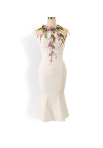 Lala dress in solid white - Shop women style vintage, Audrey Hepburn jackets online -Christine