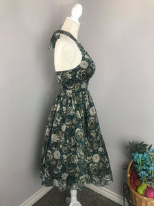 Marilyn Dress in Chiffon bloom flowers - Shop women style vintage, Audrey Hepburn jackets online -Christine