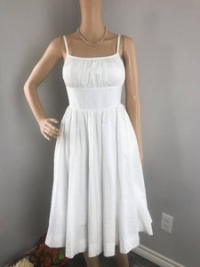 Lana Dress in white solid cotton - Shop women style vintage, Audrey Hepburn jackets online -Christine