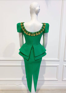 Natalie dress in Green - Shop women style vintage, Audrey Hepburn jackets online -Christine