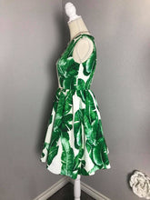 Load image into Gallery viewer, Audrey Dress in Banana Leaf Dragonfly gemstones brooch - Shop women style vintage, Audrey Hepburn jackets online -Christine
