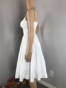 Lana Dress in White “Dotted Swiss" size S - Shop women style vintage, Audrey Hepburn jackets online -Christine