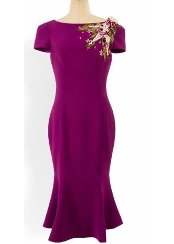 Natasha dress in Purple - Shop women style vintage, Audrey Hepburn jackets online -Christine