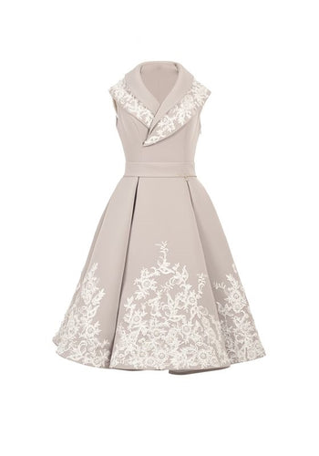 Lola dress in Grey - Shop women style vintage, Audrey Hepburn jackets online -Christine