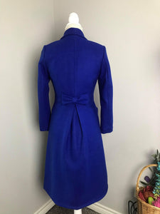 Audrey coat in Wool Blue - Shop women style vintage, Audrey Hepburn jackets online -Christine