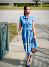 Load image into Gallery viewer, Kate Dress in Solid Blue
