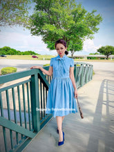 Load image into Gallery viewer, Kate Dress in Solid Blue
