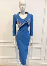 Load image into Gallery viewer, Maria dress in Blue - Shop women style vintage, Audrey Hepburn jackets online -Christine
