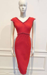 Ella dress in Darker Red - Shop women style vintage, Audrey Hepburn jackets online -Christine