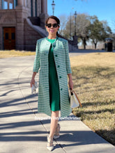 Load image into Gallery viewer, Kennedy Coat set in Hounds Tooths green
