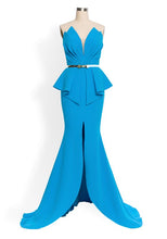 Load image into Gallery viewer, Lazona Gown in Blue - Shop women style vintage, Audrey Hepburn jackets online -Christine
