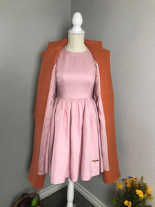 Audrey coat in Tweed patterns Orange  free matching pink dress size S - Shop women style vintage, Audrey Hepburn jackets online -Christine