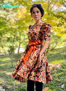Abiel Dress in Maple leaf