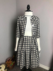 Lisa Collar suit in Tweed plaid patterns - Shop women style vintage, Audrey Hepburn jackets online -Christine