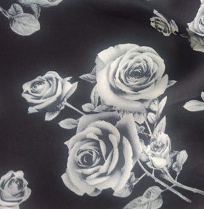 Abi Dress in white Rose silk - Shop women style vintage, Audrey Hepburn jackets online -Christine
