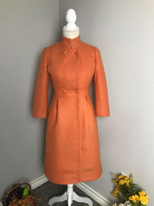 Audrey coat in Tweed patterns Orange  free matching pink dress size S - Shop women style vintage, Audrey Hepburn jackets online -Christine