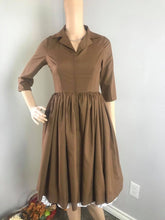 Load image into Gallery viewer, Hana Dress in Solid Camel cotton - Shop women style vintage, Audrey Hepburn jackets online -Christine
