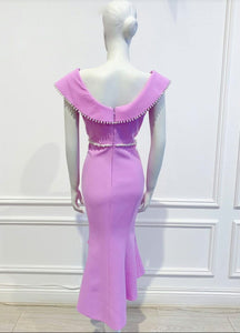 Grace dress in powder purple - Shop women style vintage, Audrey Hepburn jackets online -Christine