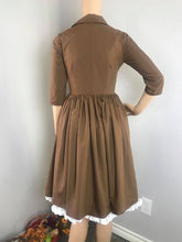 Load image into Gallery viewer, Hana Dress in Solid Camel cotton - Shop women style vintage, Audrey Hepburn jackets online -Christine
